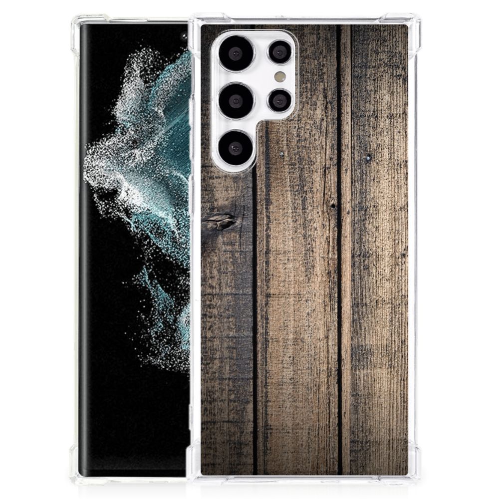 Samsung Galaxy S22 Ultra Stevig Telefoonhoesje Steigerhout B2C Telecom