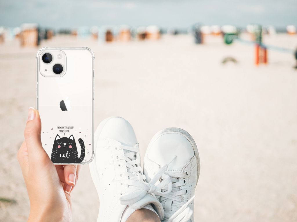 iPhone 13 Stevig Bumper Hoesje Cat Good Day B2C Telecom