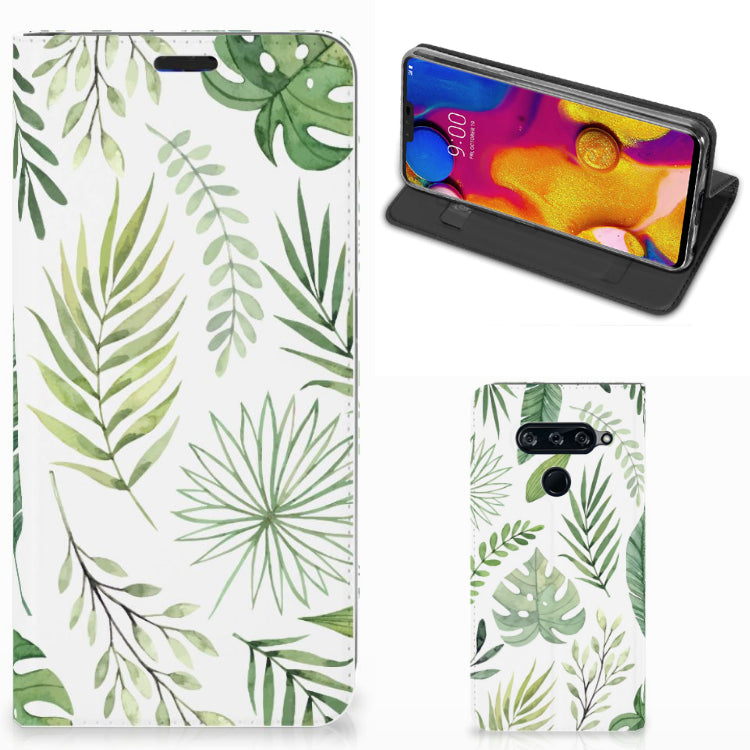 LG V40 Thinq Smart Cover Leaves