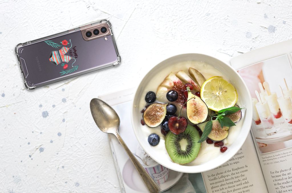 Samsung Galaxy S21 Plus Stevig Bumper Hoesje Boho Summer B2C Telecom