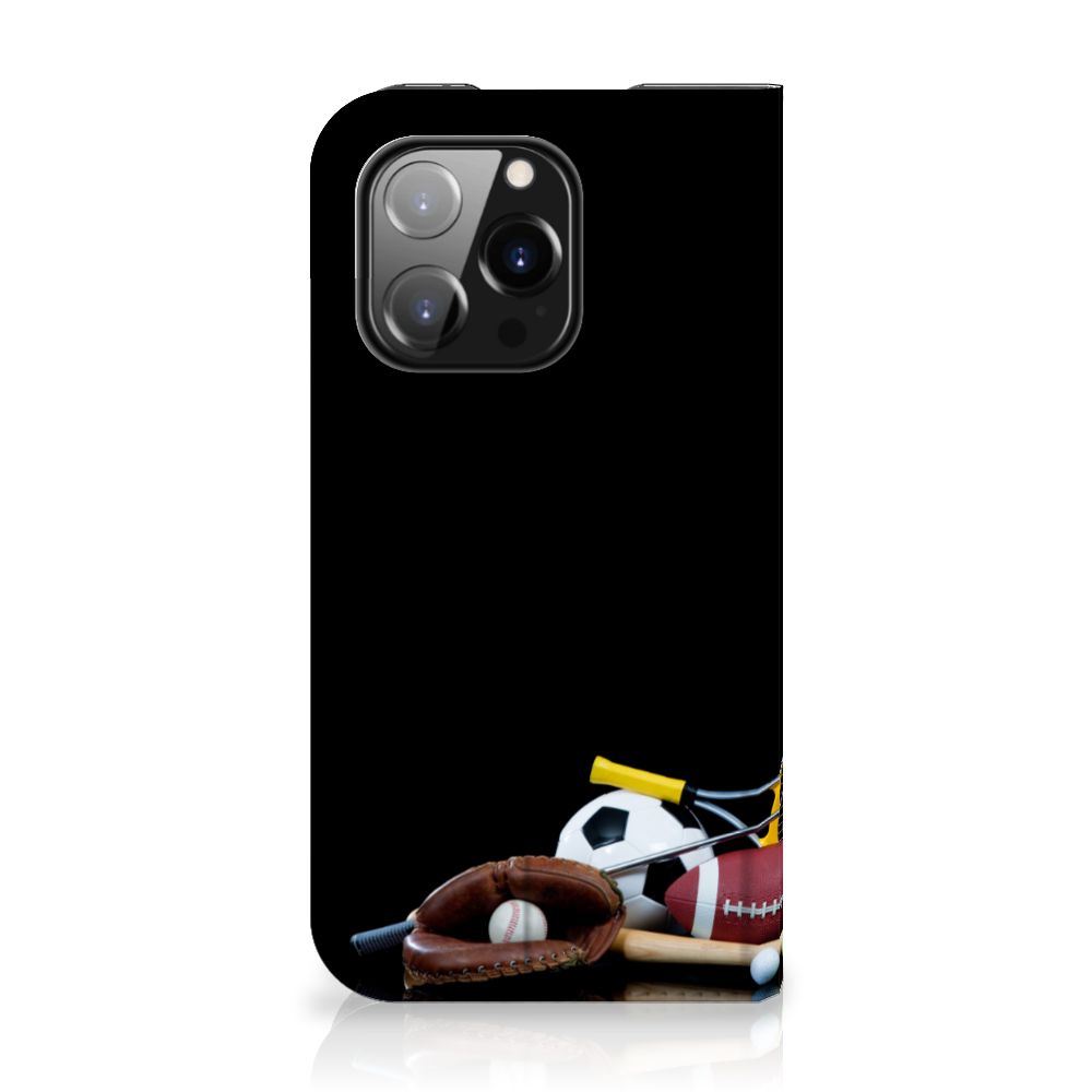 iPhone 14 Pro Hippe Standcase Sports with various sports equipment design