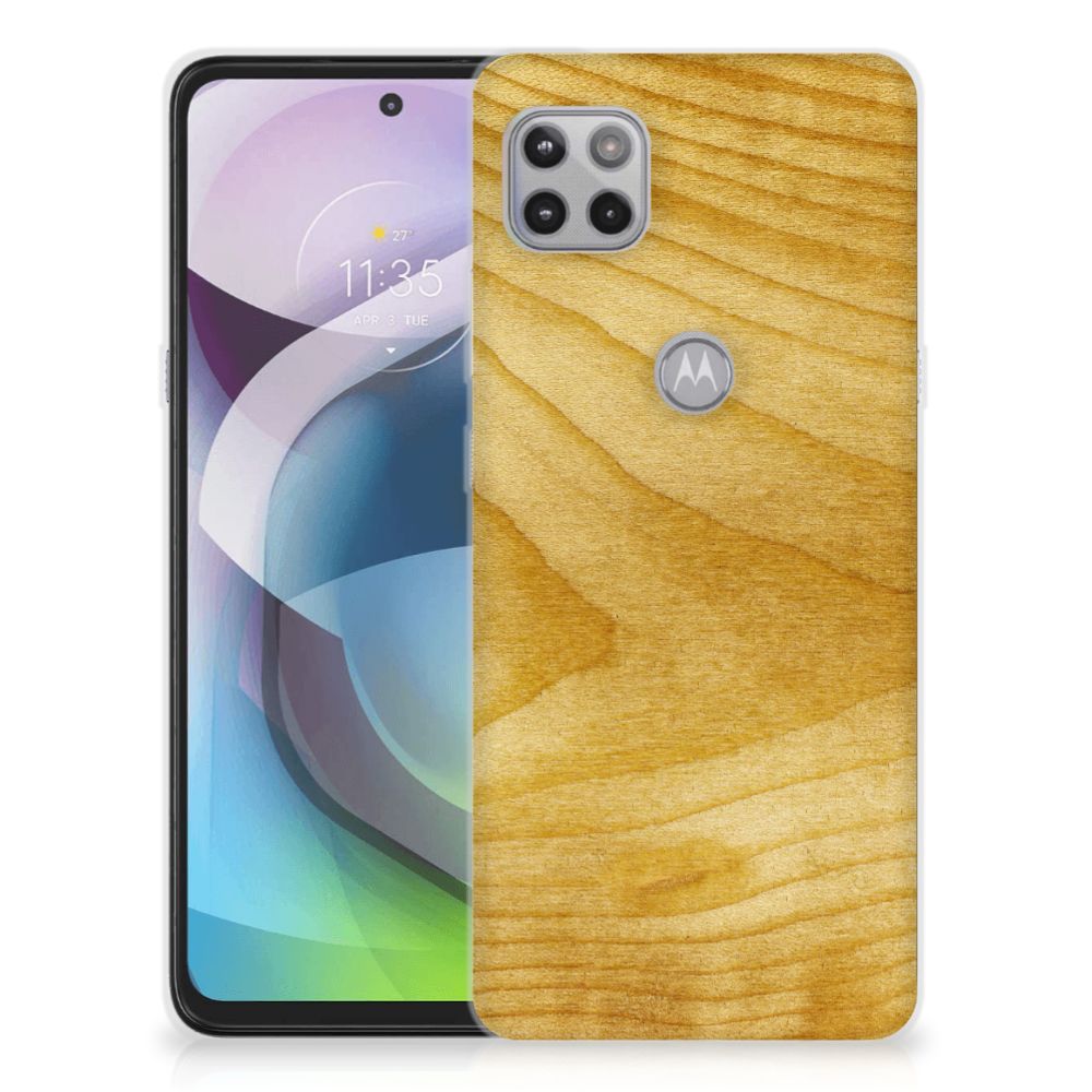 Motorola Moto G 5G Bumper Hoesje Licht Hout B2C Telecom