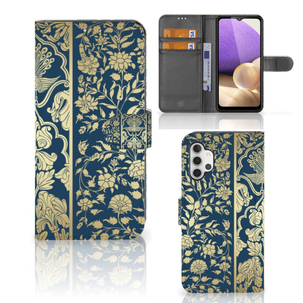 Samsung Galaxy A32 4G Hoesje Beige Flowers