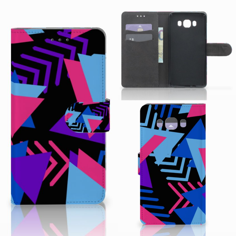 Samsung Galaxy J7 2016 Book Case Funky Triangle