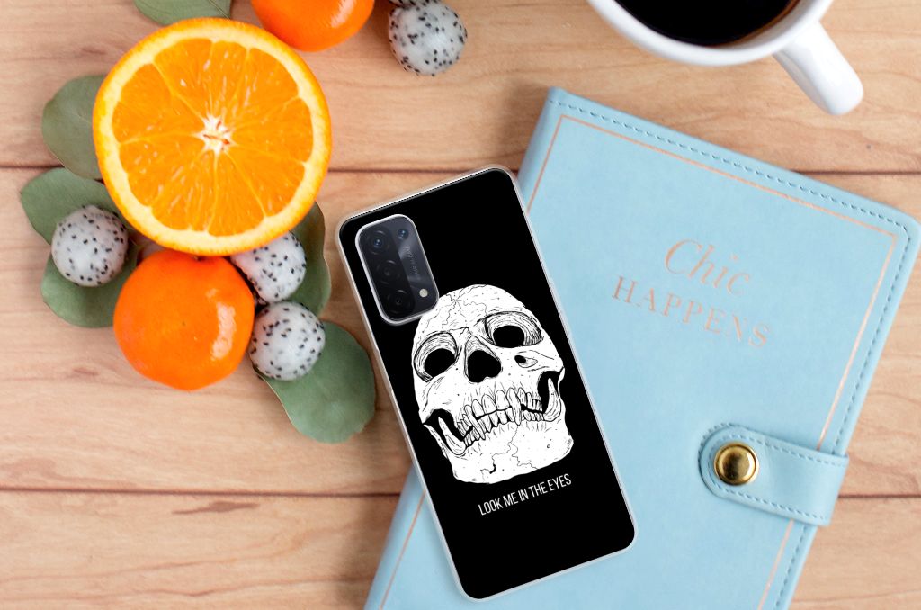 Silicone Back Case OPPO A93 5G Skull Eyes