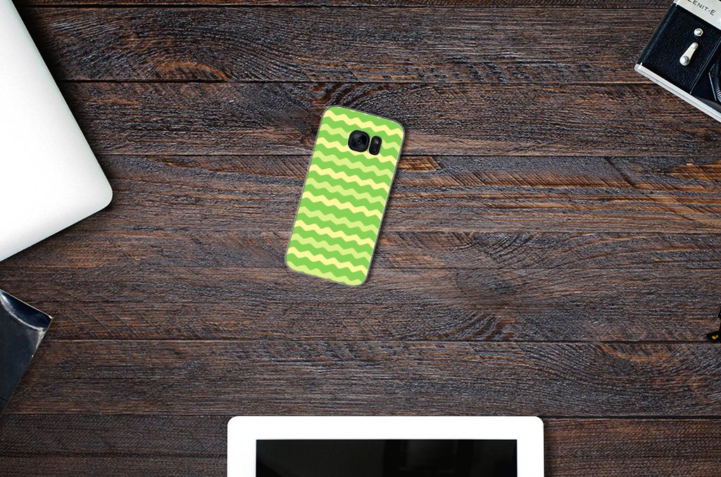 Samsung Galaxy S7 TPU bumper Waves Green