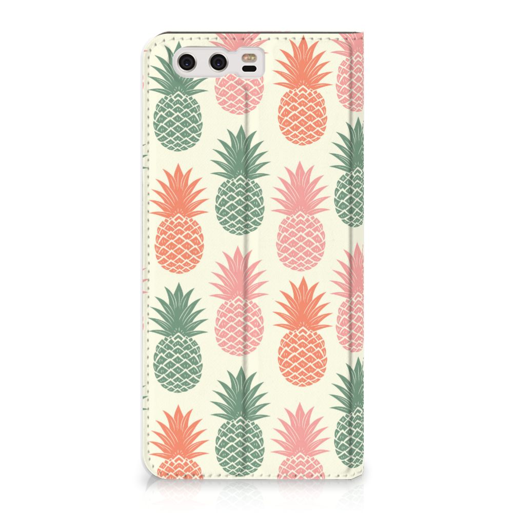 Huawei P10 Plus Flip Style Cover Ananas
