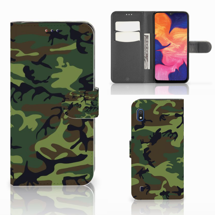 Samsung Galaxy A10 Telefoon Hoesje Army Dark