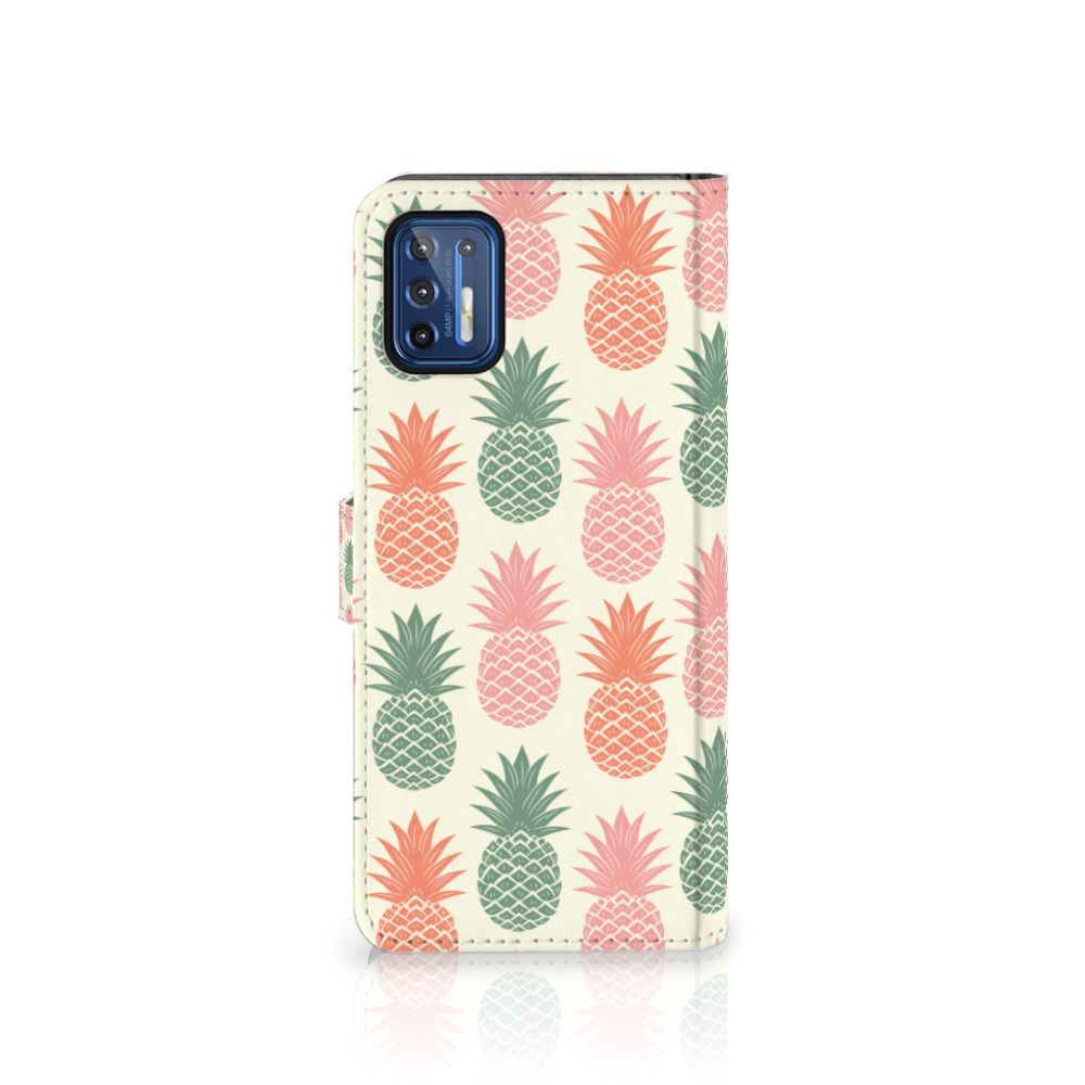 Motorola Moto G9 Plus Book Cover Ananas
