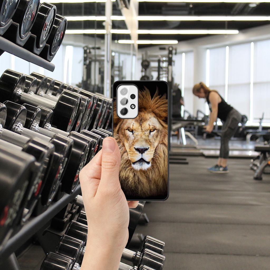 Samsung Galaxy A73 Dierenprint Telefoonhoesje Leeuw B2C Telecom