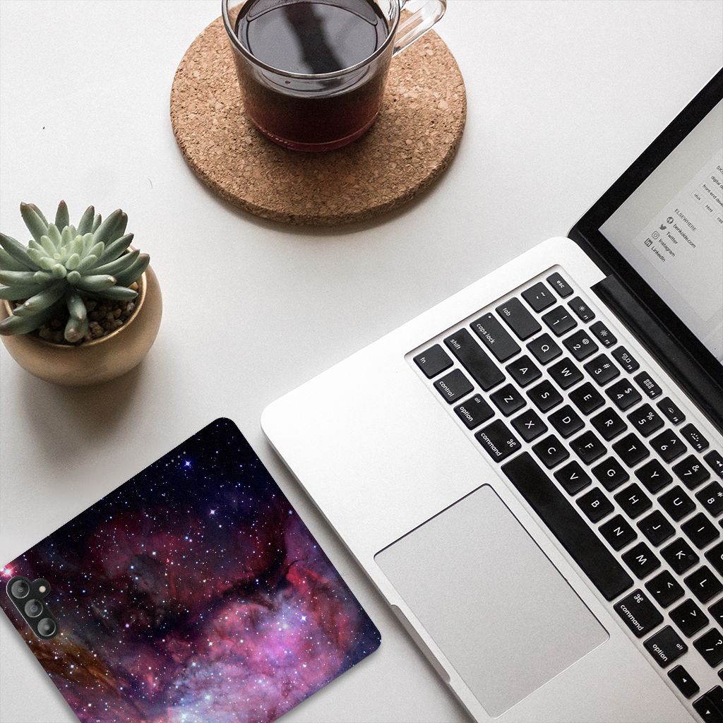 Stand Case voor Samsung Galaxy A14 5G Galaxy met heelal design, perfect voor je smartphone.