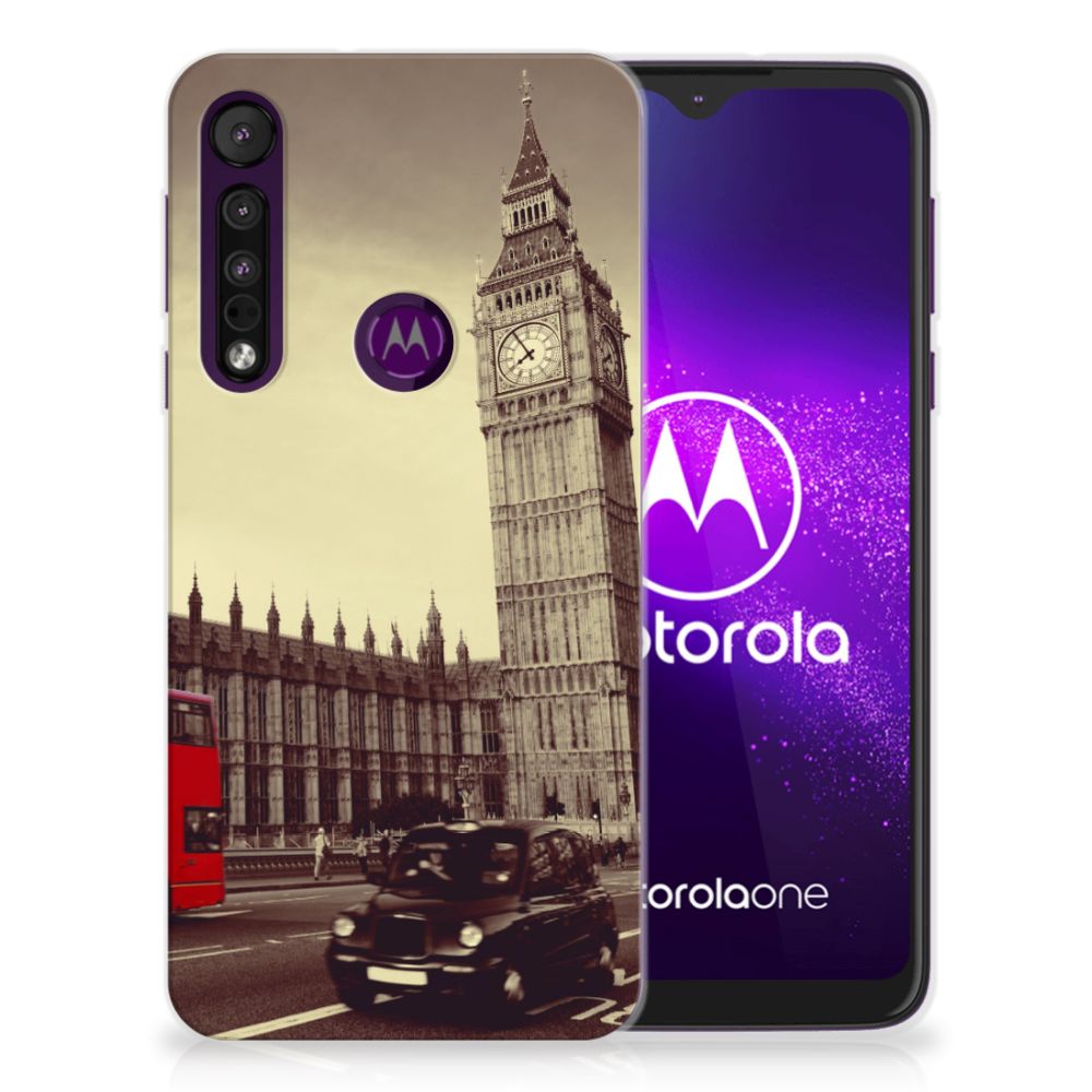 Motorola One Macro Siliconen Back Cover Londen