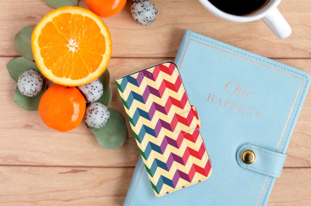 Samsung Galaxy S10e Telefoon Hoesje Zigzag Multi Color