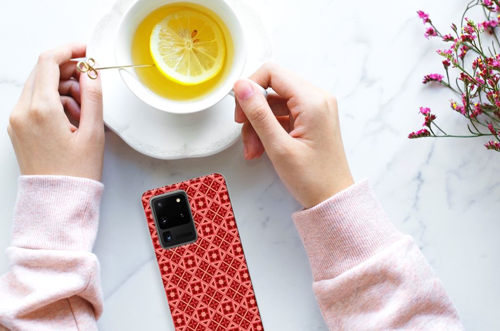 Samsung Galaxy S20 Ultra TPU bumper Batik Rood B2C Telecom