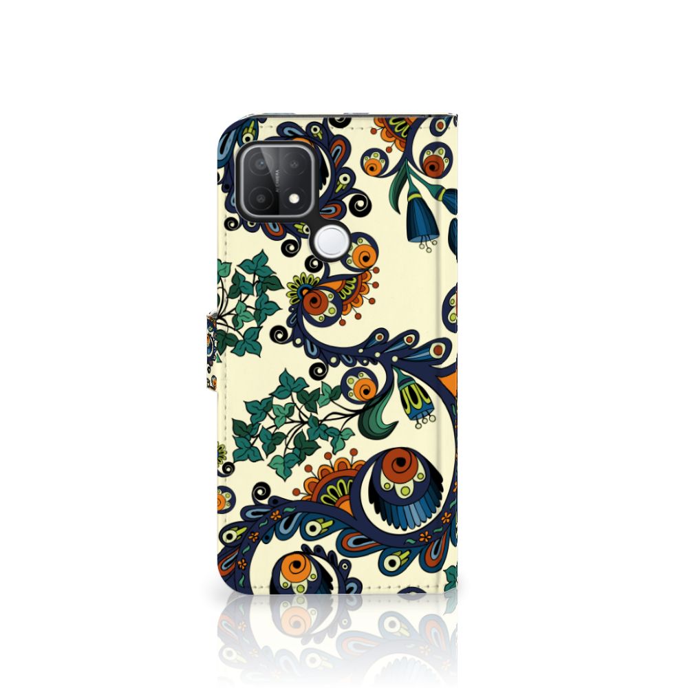 Wallet Case OPPO A15 Barok Flower