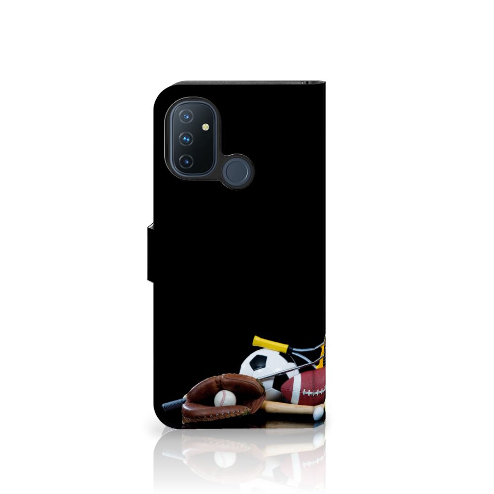 OnePlus Nord N100 Wallet Case met Pasjes Sports met sportafbeeldingen en verschillende houders voor pasjes.