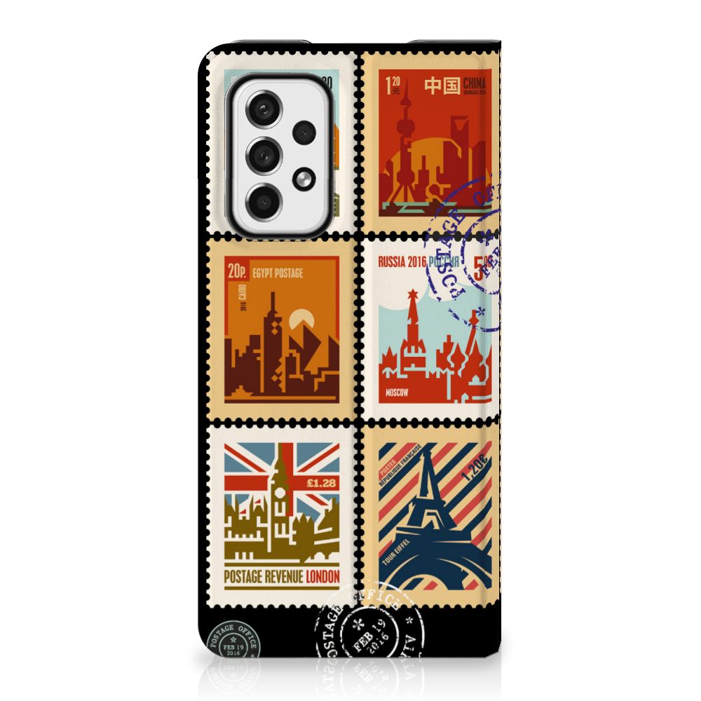 Samsung Galaxy A73 Book Cover Postzegels - B2C Telecom