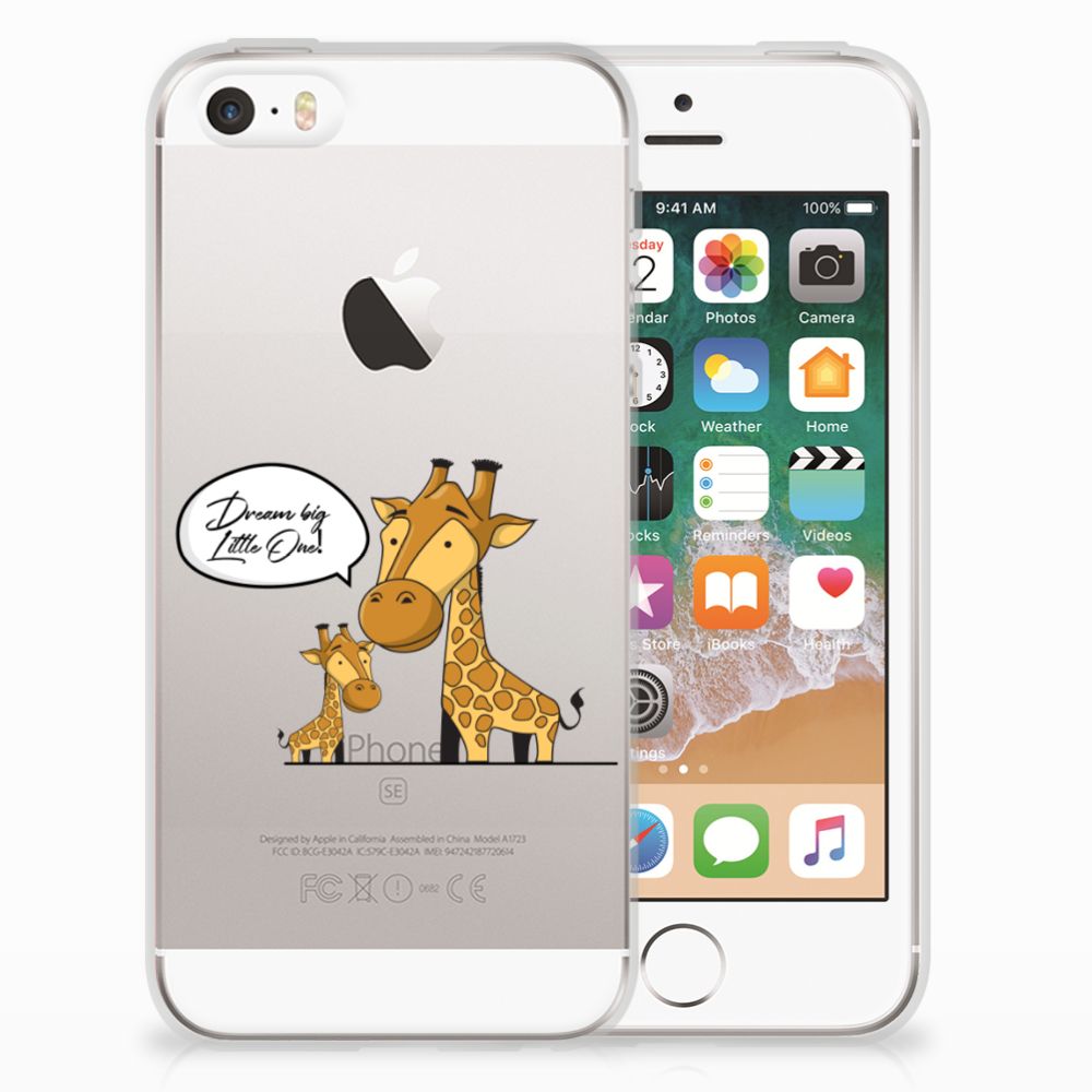 Apple iPhone SE | 5S Telefoonhoesje met Naam Giraffe