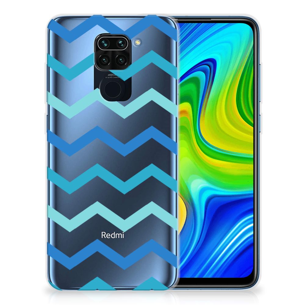 Xiaomi Redmi Note9 TPU bumper Zigzag Blauw B2C Telecom