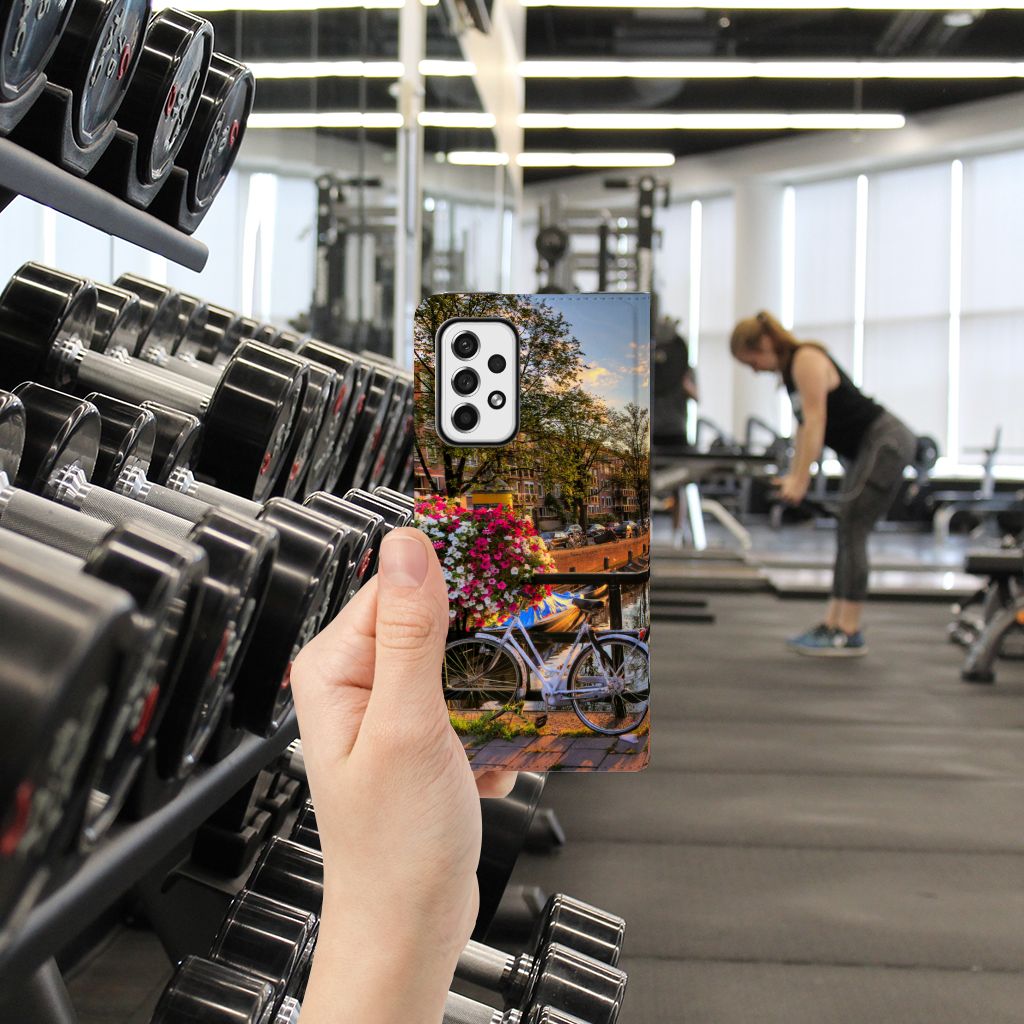 Samsung Galaxy A73 Book Cover Amsterdamse Grachten - B2C Telecom