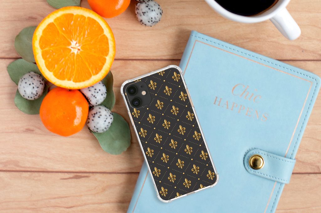 Apple iPhone 11 Doorzichtige Silicone Hoesje Franse Lelie