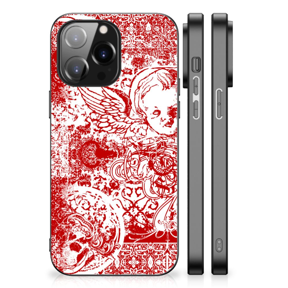 Telefoonhoesje iPhone 14 Pro Max Angel Skull Rood