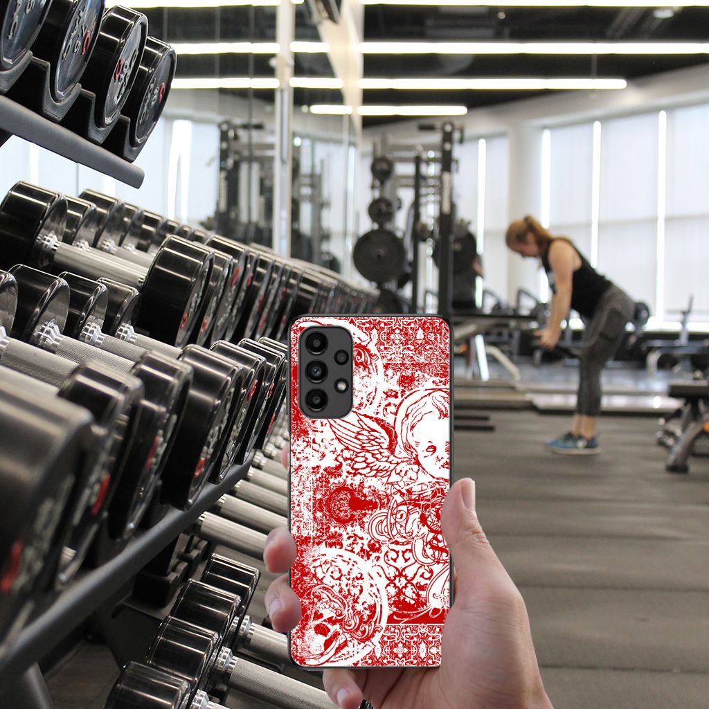 Telefoonhoesje Samsung Galaxy A13 4G Angel Skull Rood B2C Telecom