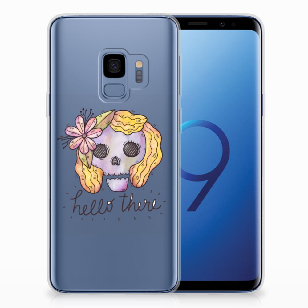 Silicone Back Case Samsung Galaxy S9 Boho Skull