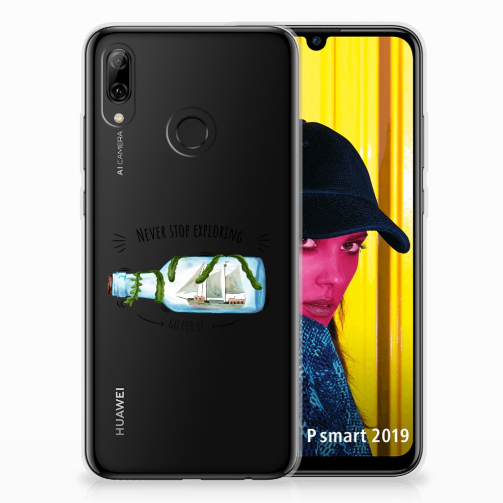 Huawei P Smart 2019 Telefoonhoesje met Naam Boho Bottle