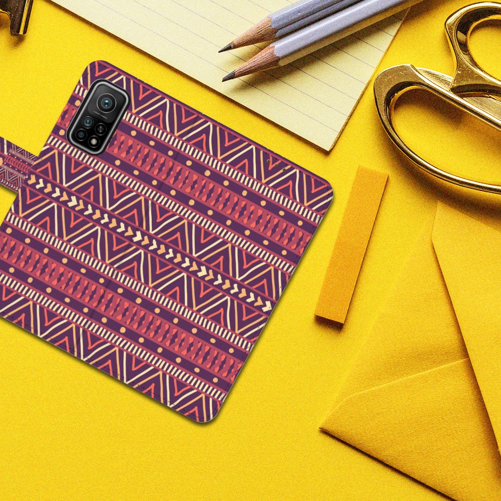 Xiaomi Mi 10T Pro | Mi 10T Telefoon Hoesje Aztec Paars