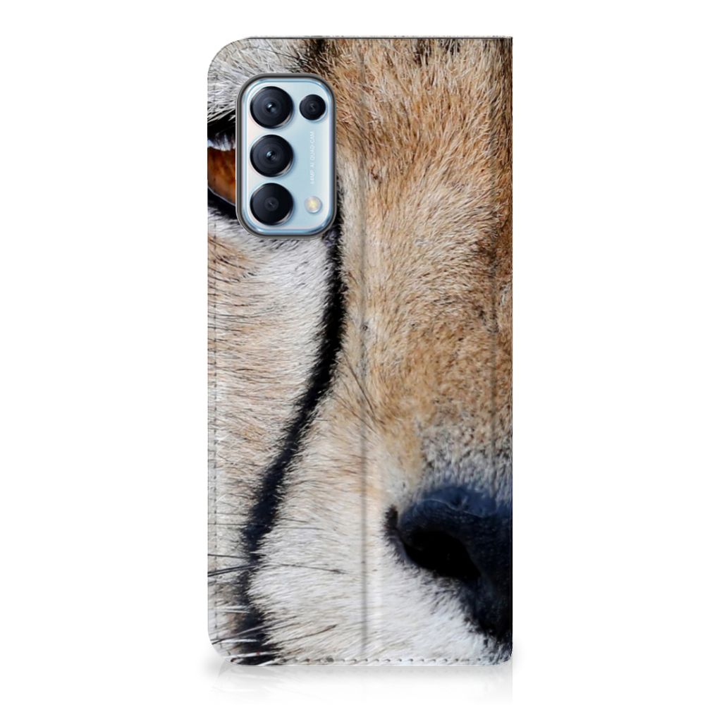 OPPO Find X3 Lite Hoesje maken Cheetah close-up van cheetah print design met scherpe details