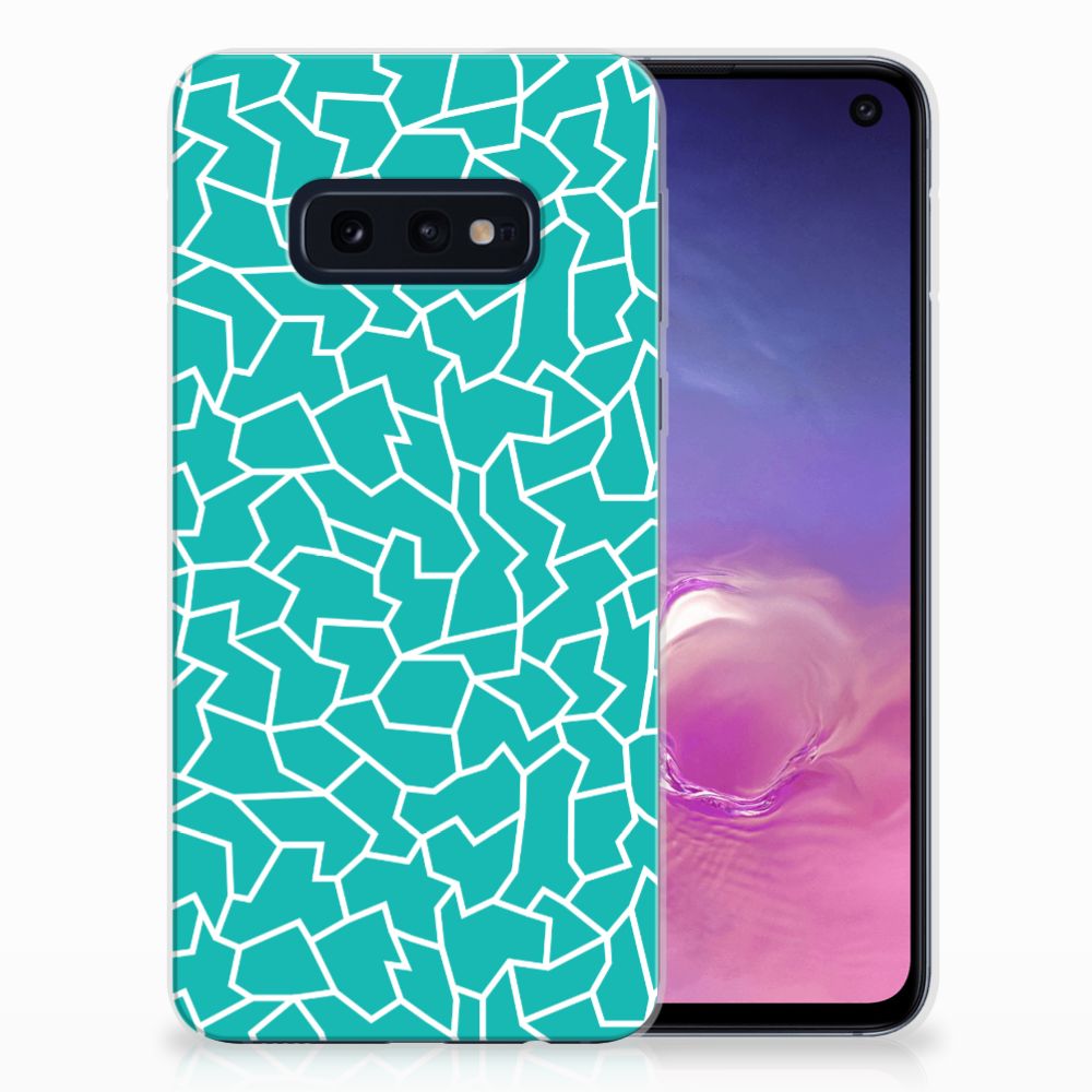 Samsung Galaxy S10e Hoesje maken Cracks Blue