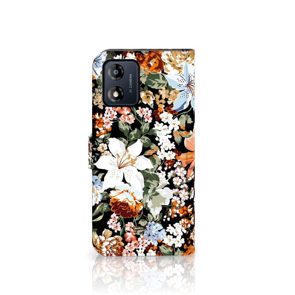 Hoesje voor Motorola Moto E13 4G Dark Flowers