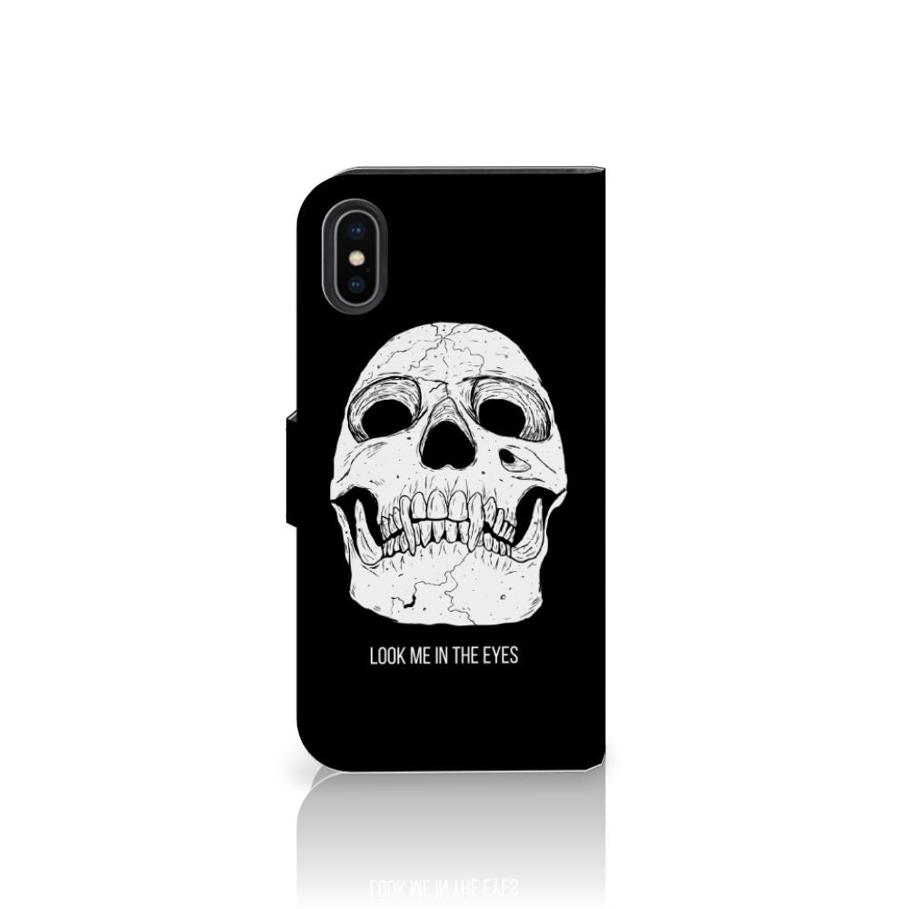 Telefoonhoesje met Naam Apple iPhone X | Xs Skull Eyes