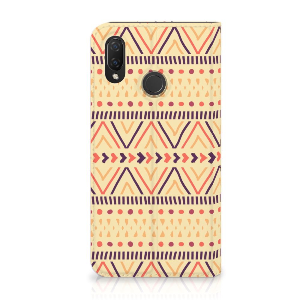 Huawei P Smart Plus Hoesje met Magneet Aztec Yellow