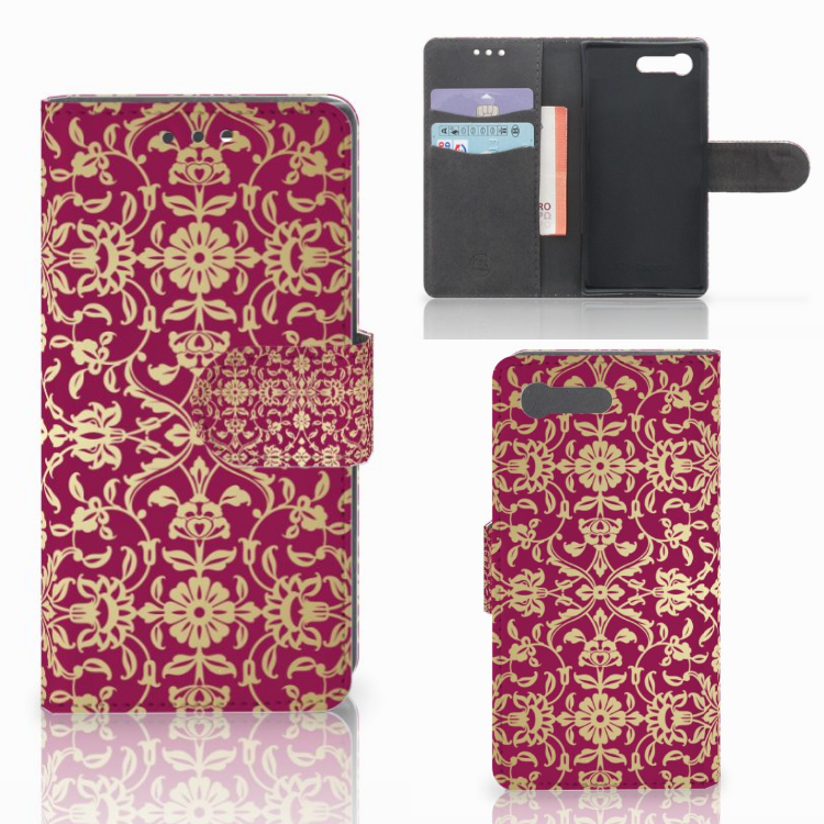 Wallet Case Sony Xperia X Compact Barok Pink