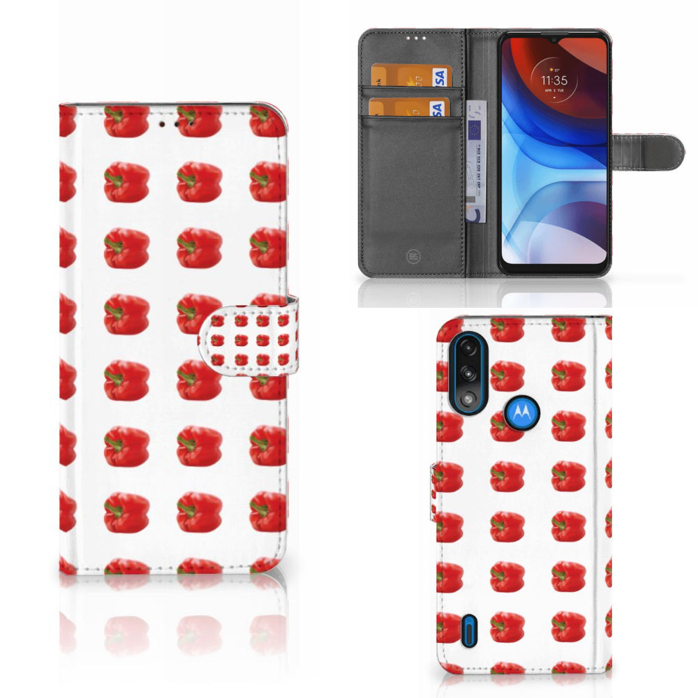 Motorola Moto E7i Power | E7 Power Book Cover Paprika Red