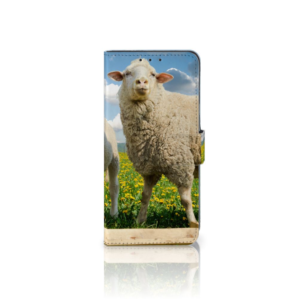 Alcatel 1S 2020 Telefoonhoesje met Pasjes Schaap en Lammetje
