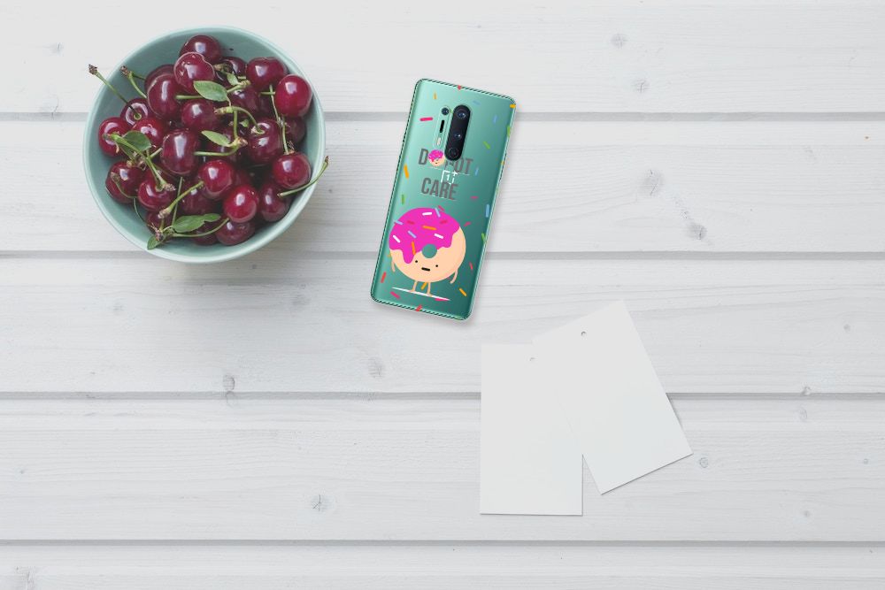 OnePlus 8 Pro Siliconen Case Donut Roze