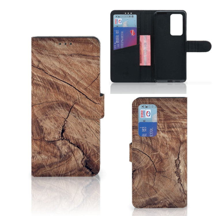 Huawei P40 Pro Book Style Case Tree Trunk