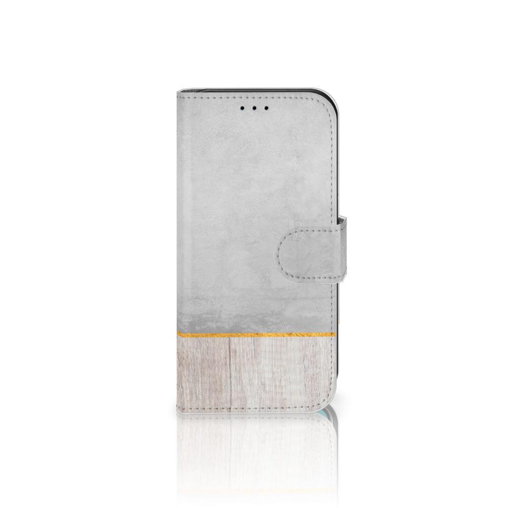 Apple iPhone 11 Pro Book Style Case Wood Concrete