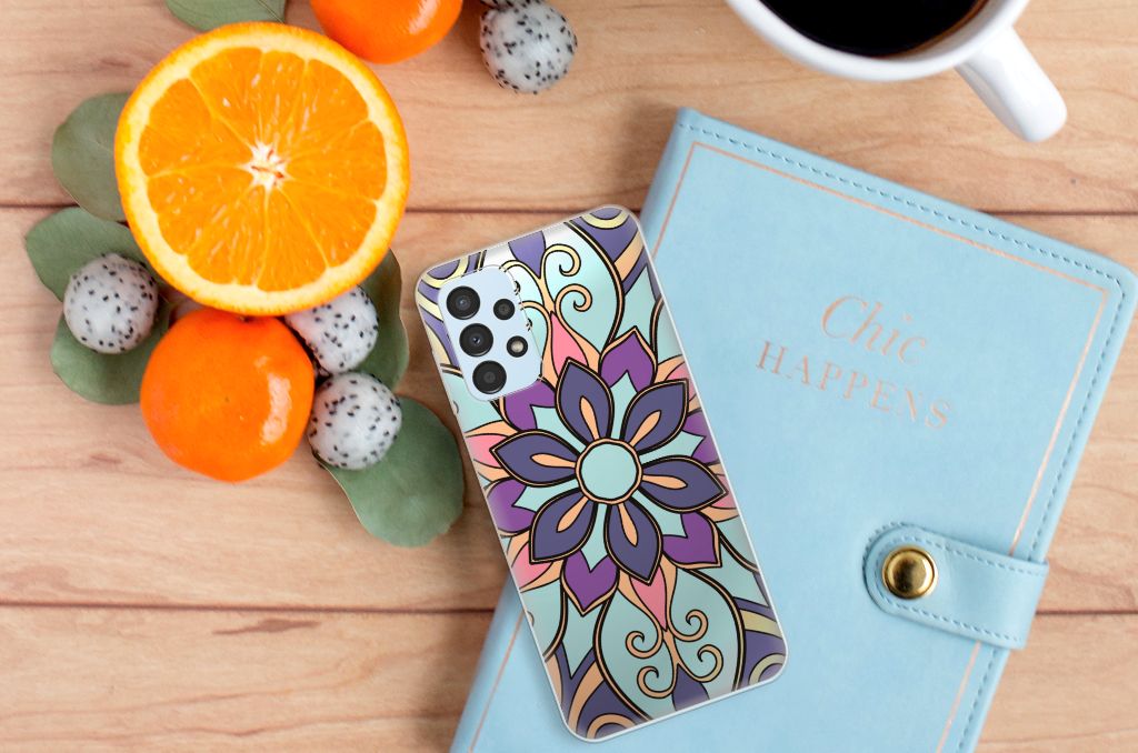 Samsung Galaxy A13 4G TPU Case Purple Flower B2C Telecom