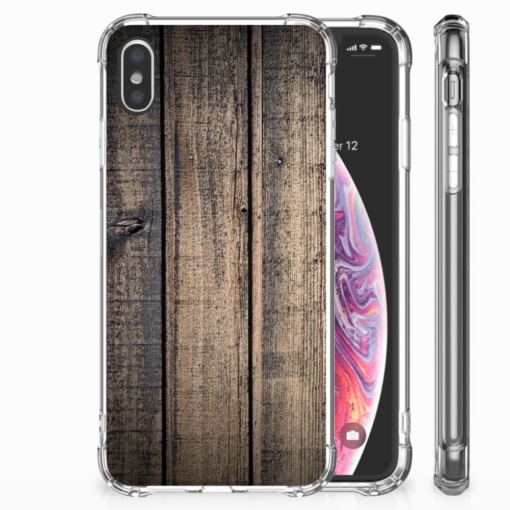 Apple iPhone Xs Max Stevig Telefoonhoesje Steigerhout