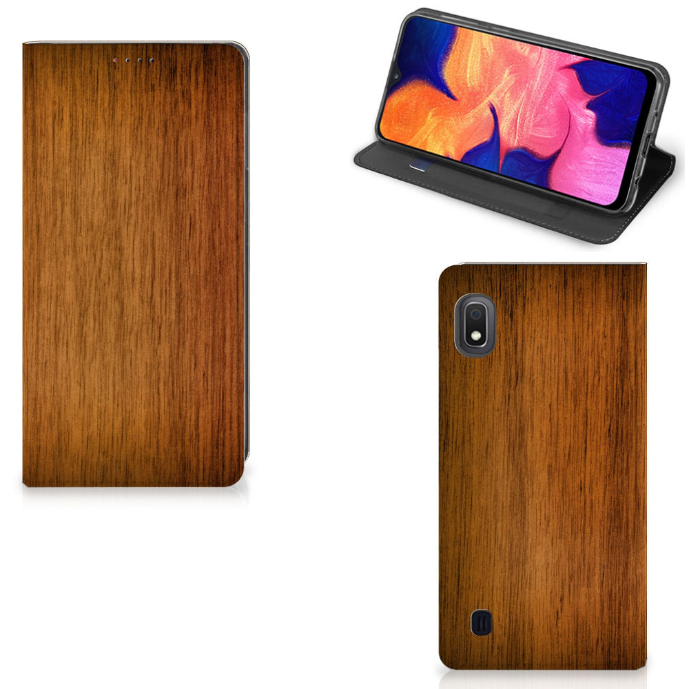 Samsung Galaxy A10 Book Wallet Case Donker Hout