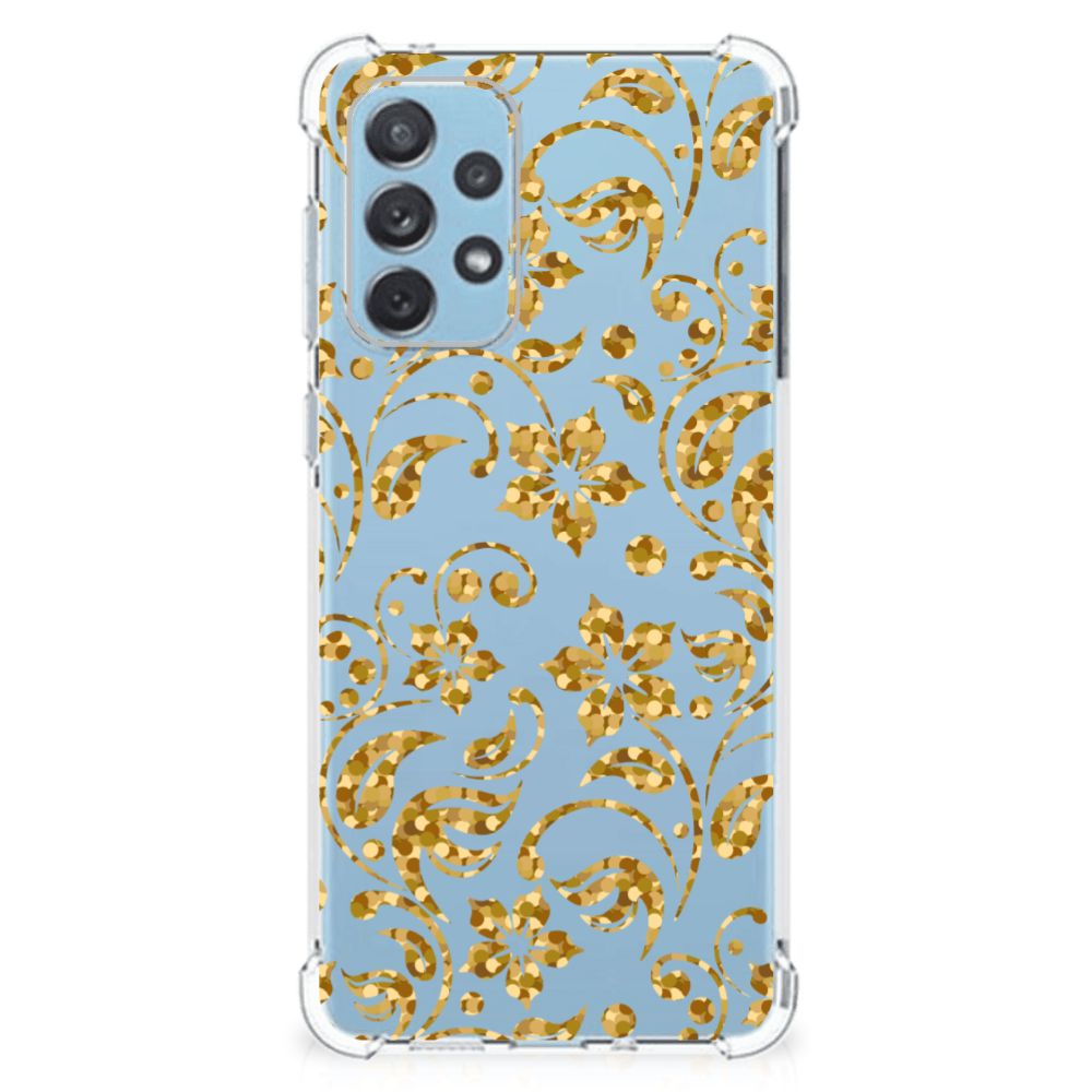 Samsung Galaxy A73 Case Gouden Bloemen B2C Telecom