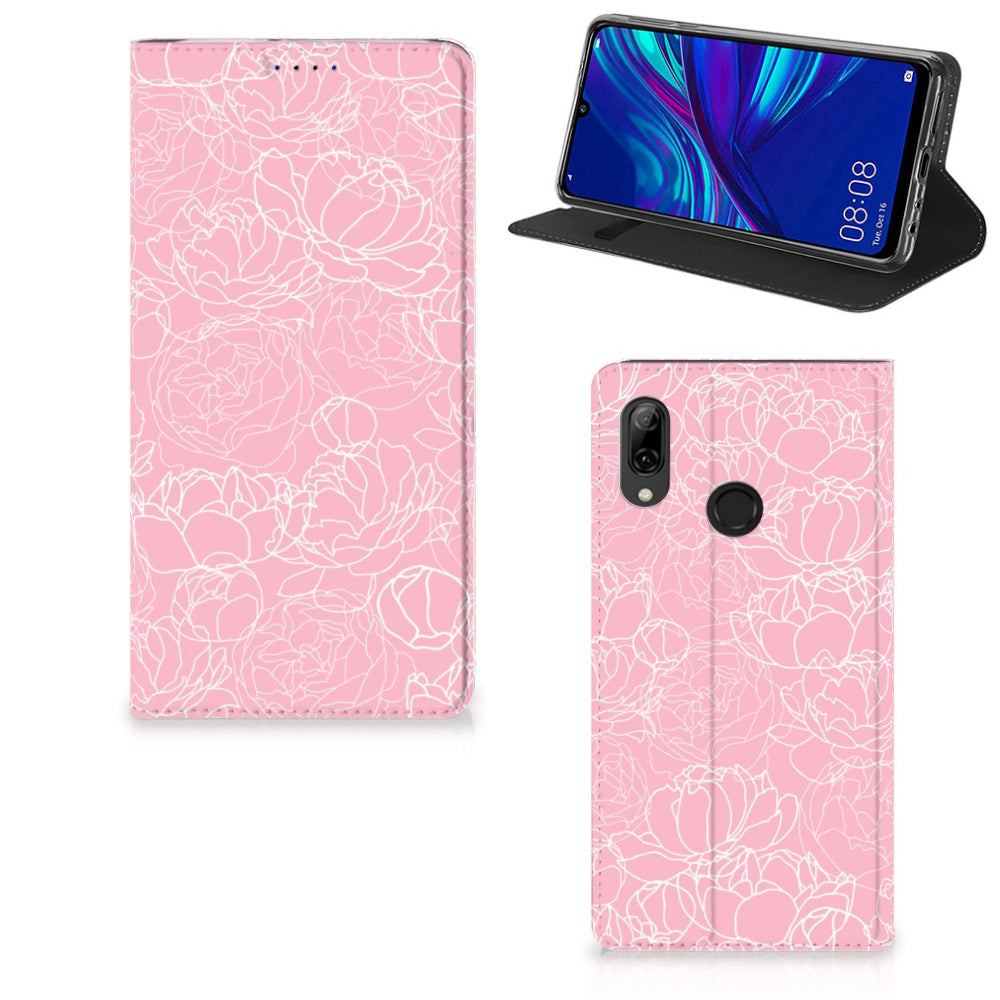 Huawei P Smart (2019) Smart Cover White Flowers