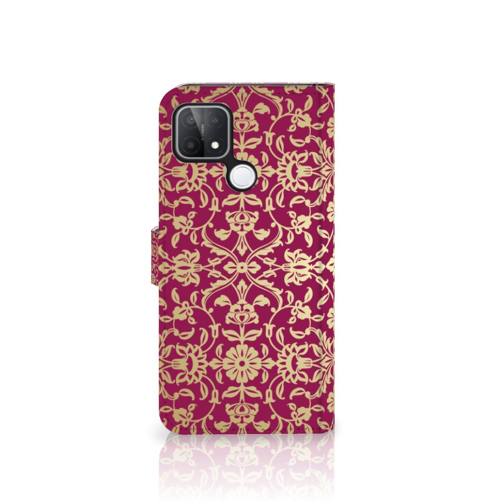 Wallet Case OPPO A15 Barok Pink