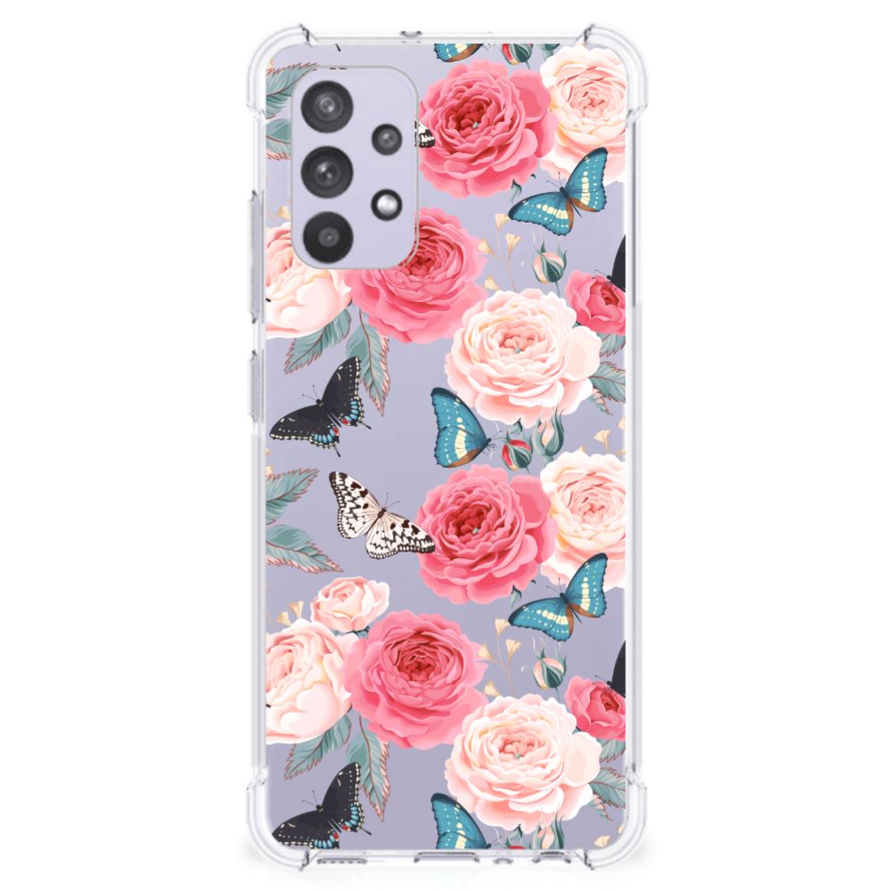 Samsung Galaxy A32 4G | A32 5G Enterprise Editie Case Butterfly Roses