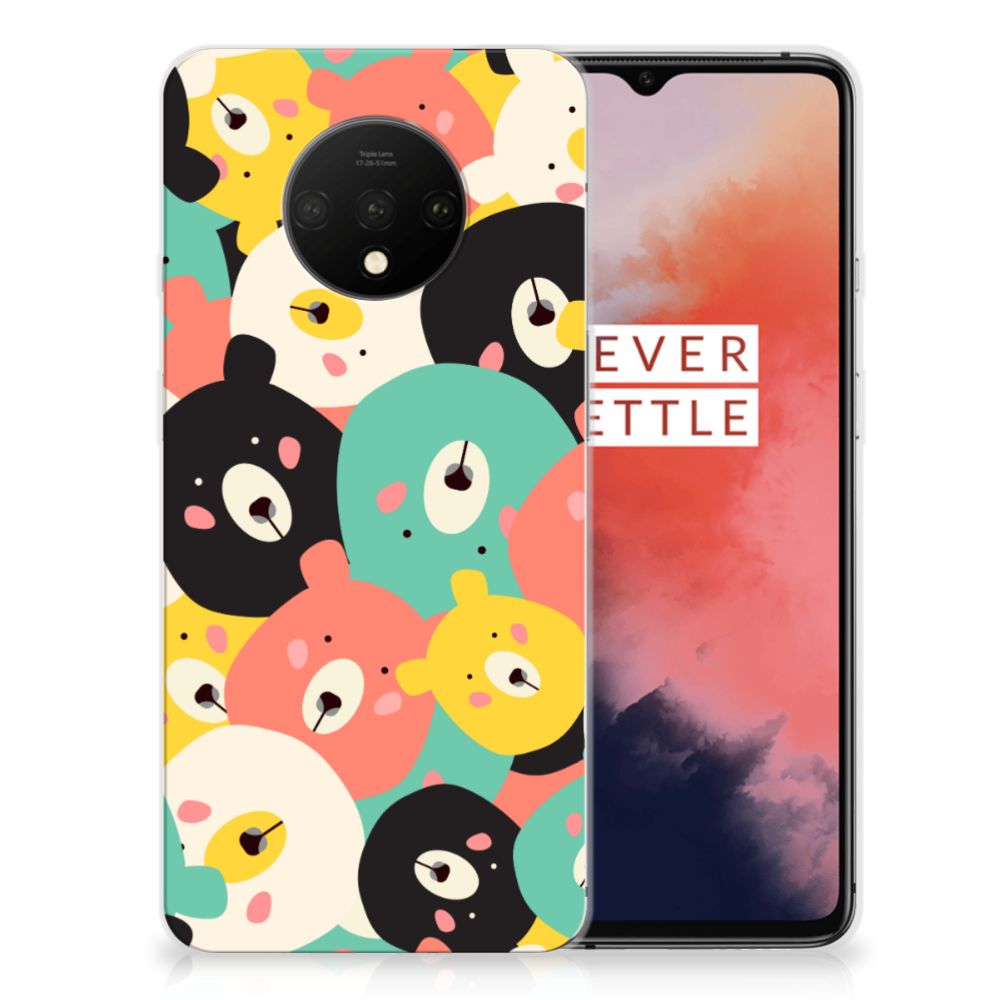 OnePlus 7T Telefoonhoesje met Naam Bears