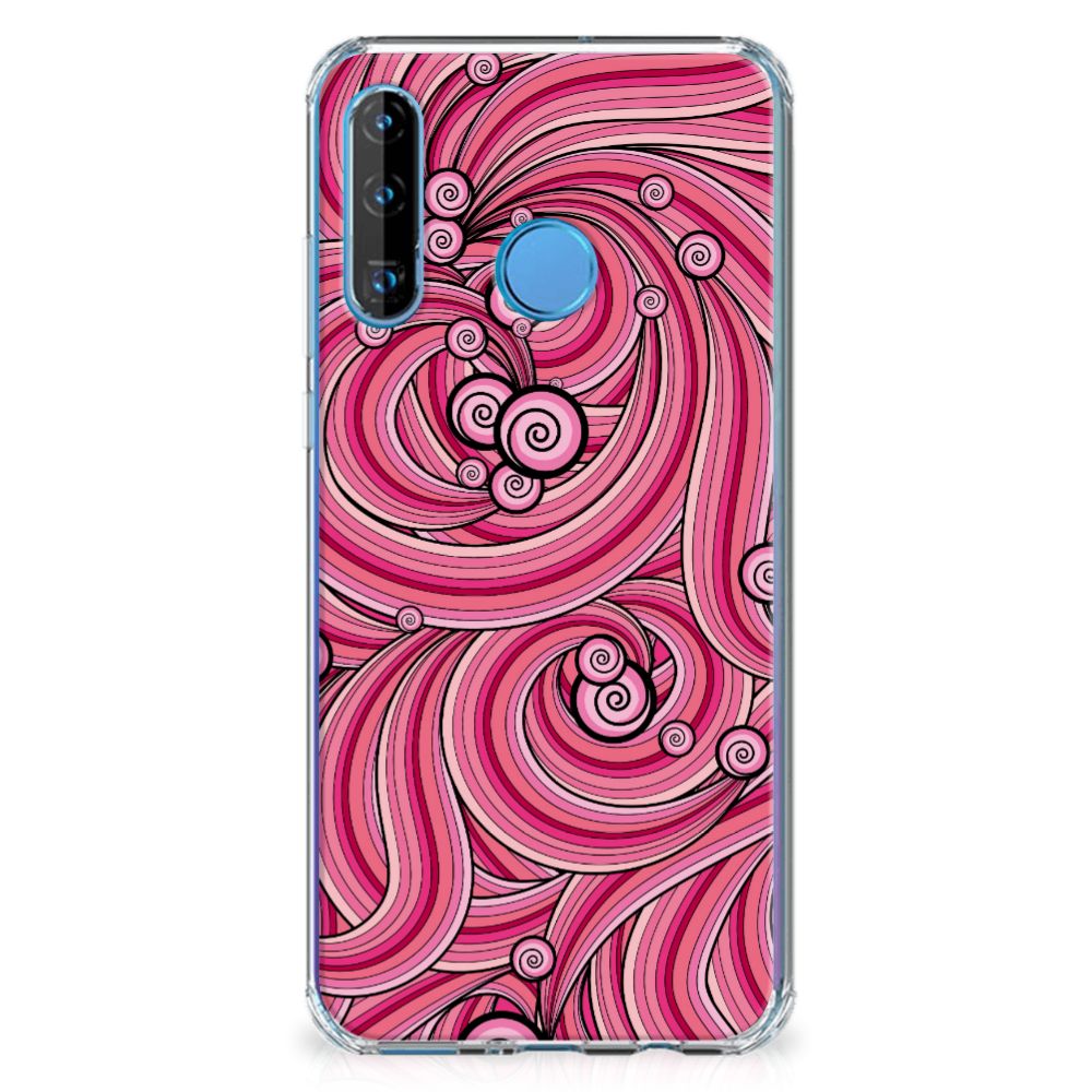 Huawei P30 Lite Back Cover Swirl Pink